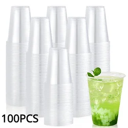 50/100PCS Clear Disposable Plastic Cups for Parties, Birthdays, and Cold Beverages (100PCS)
