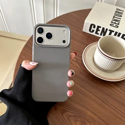 Matte Silicone Leather Texture Shock - Absorbing Soft Phone Case - iPhone 15 Plus (Grey)