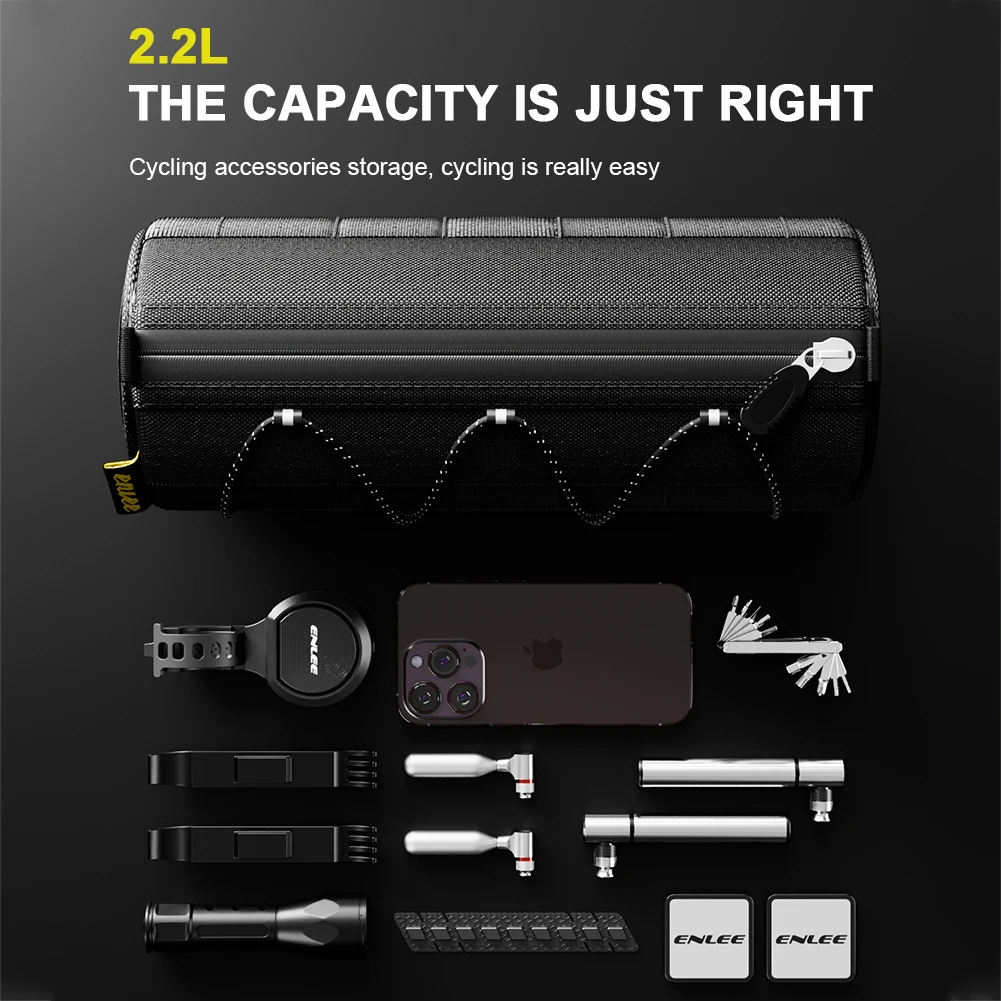 2.2L Bicycle Frame Pannier Bag Large Capacity Mountain Bike Front Bag Multifunctional Outside Riding Bag for Outdoot Cycling