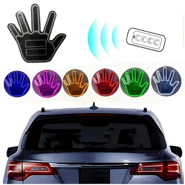 Finger Gesture Light with Remote, Finger Light LED Car Back