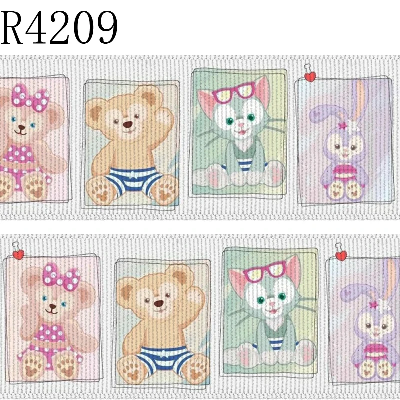 

Мультяшный персонаж 7/8 дюймов 1 дюйм 1,5 дюйма 2 дюйма 3 дюйма печатная корсажная лента шитье бант Ремесло Материал R4209