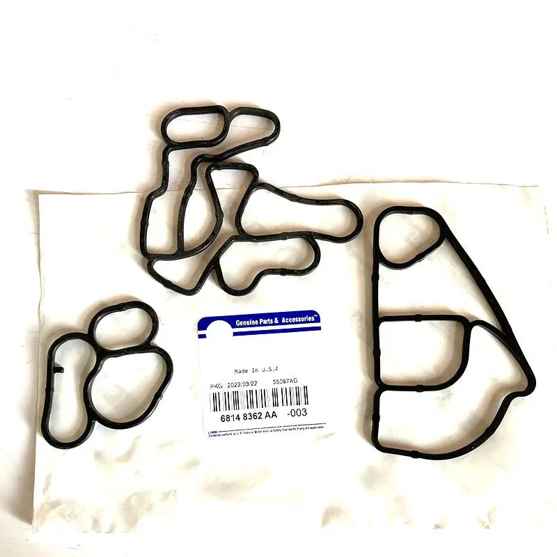 NBJKATO Engine Oil Cooler Gasket Kits 3PCS Set for Jeep Grand Cherokee 3.0 CRD 2011 -