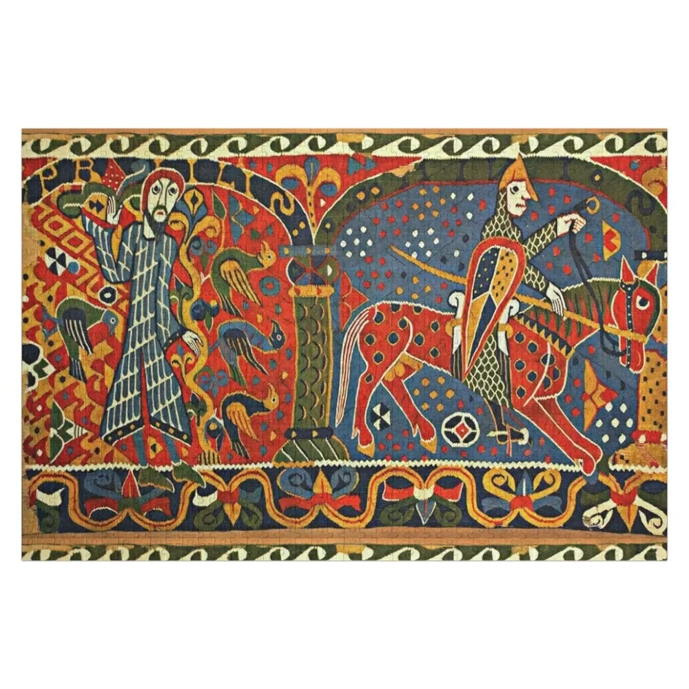 

NORWEGIAN BALDISHOL TAPESTRY , Medieval Knight Horseback Jigsaw Puzzle Game Children Customs With Photo Woods For Adults Puzzle