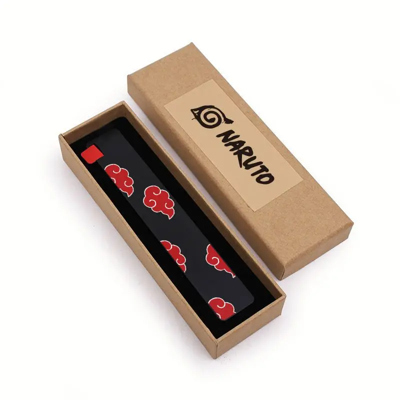 

15CM Naruto Metal Bookmark Red Cloud Akatsuki Uchiha Sasuke Uchiha Itachi Ninja Animation Anime Metal Ruler Bookmark