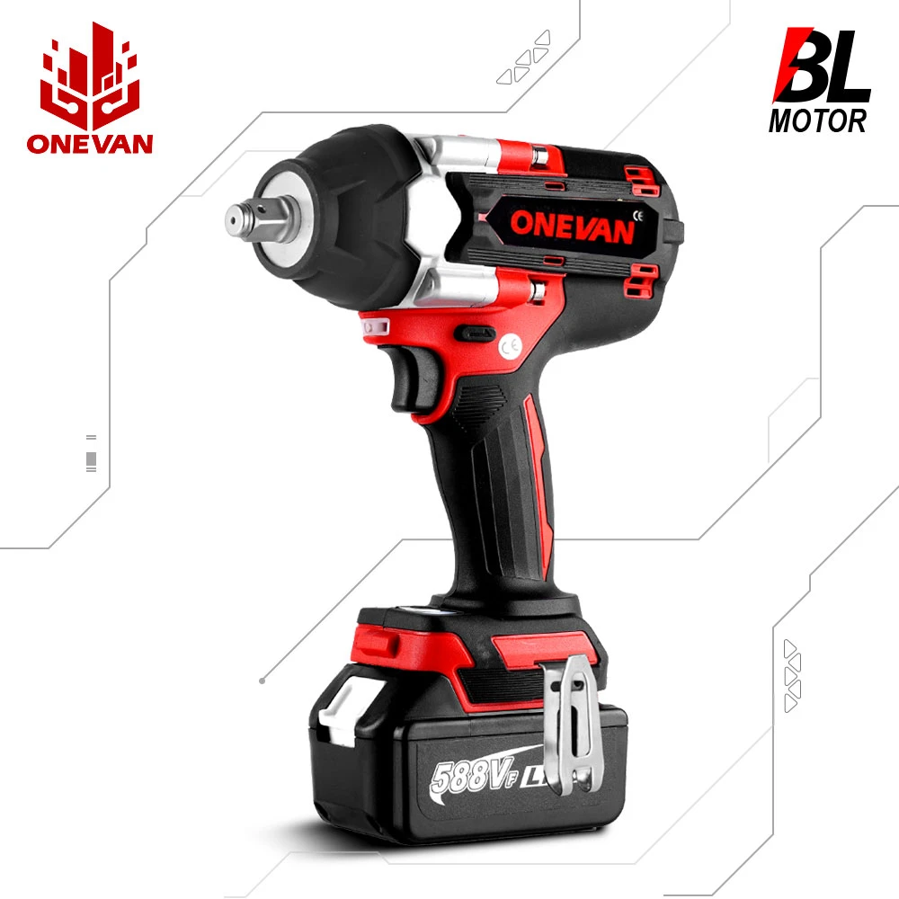 ONEVAN 588VF 1800 NM מומנט Brushless חשמלי השפעה ברגים 1/2 ב עם ...