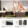 All Weather Outdoor Sectional Conversation Sets with 6 Chairs and 1 Tempered Glass Table for , Garden Sofas 6
