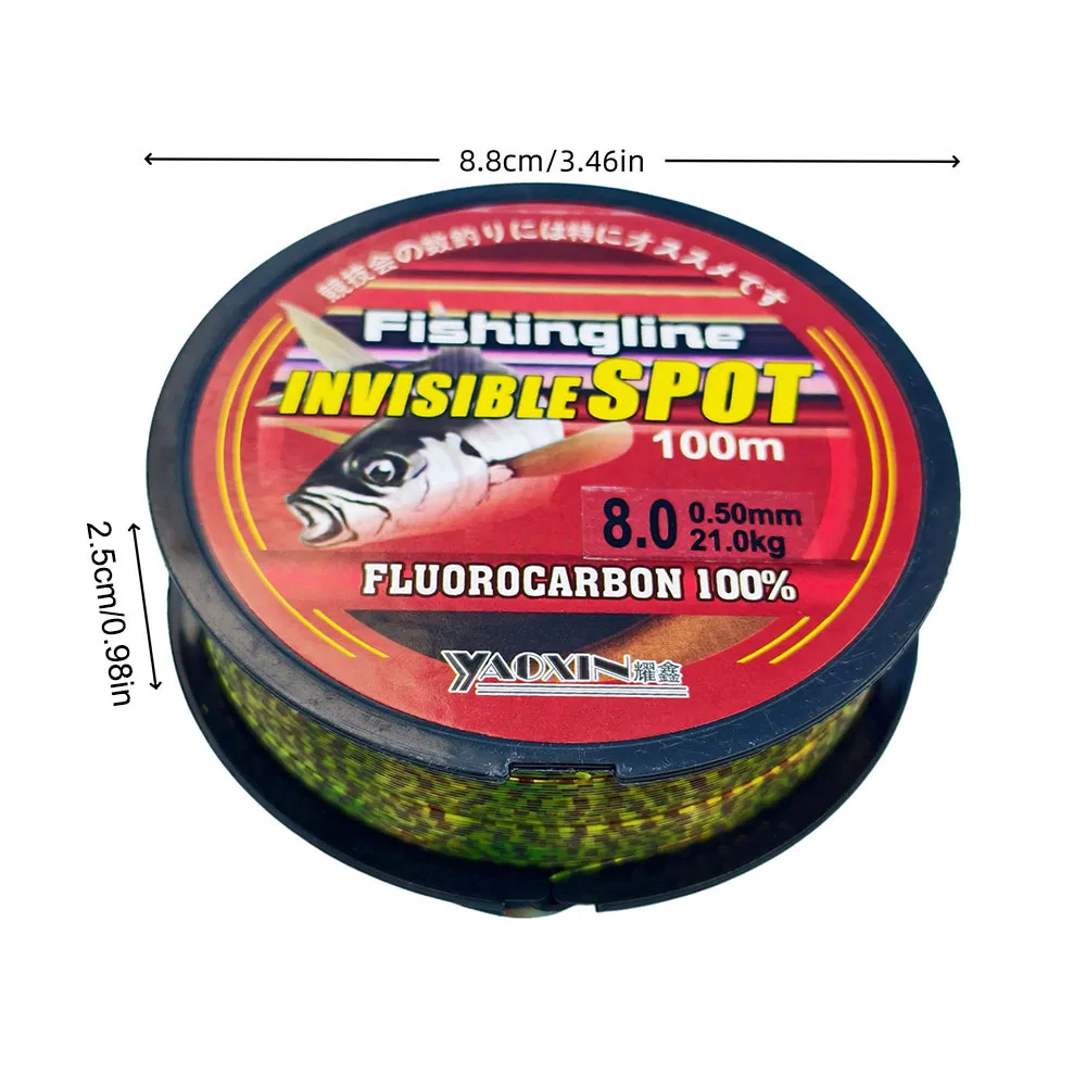 Limnoid 100m Fluorocarbon Angelschnur Japanisches Material Monofilament Tarnfarbene Schnur 3,8-21kg für Salzwasser/Süßwasser – Detail 5
