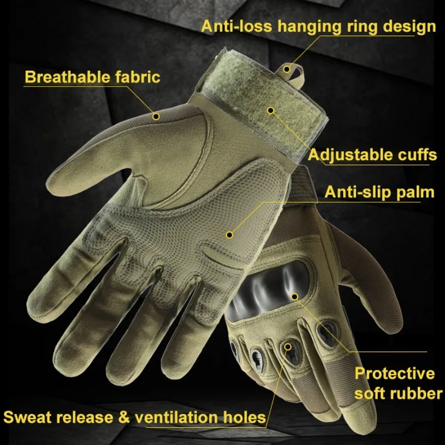 Outdoor Tactical Gloves Breathable Non Slip Durable Suitable for Camping Sports Cycling Wear