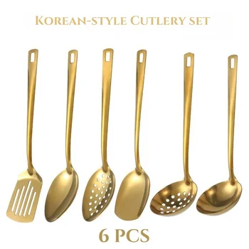 Korean Style Golden Cutlery Set 1
