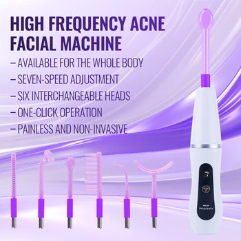 High Frequency Appliance Electrode Tube Wand Electrotherapy Skin Care Facial Spa Tightening Acne Spot Wrinkles Remover