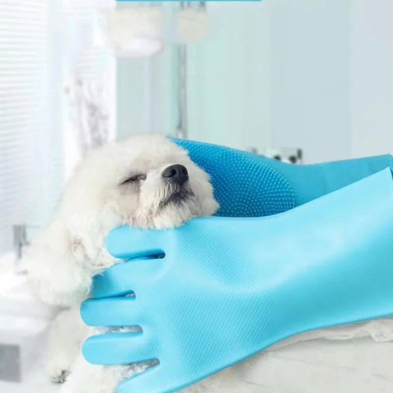 Silicone Dishwashing Gloves Household Use Kitchen Cleaning Gloves Car Washing Clothes Washing Bathing Cleaning Tools