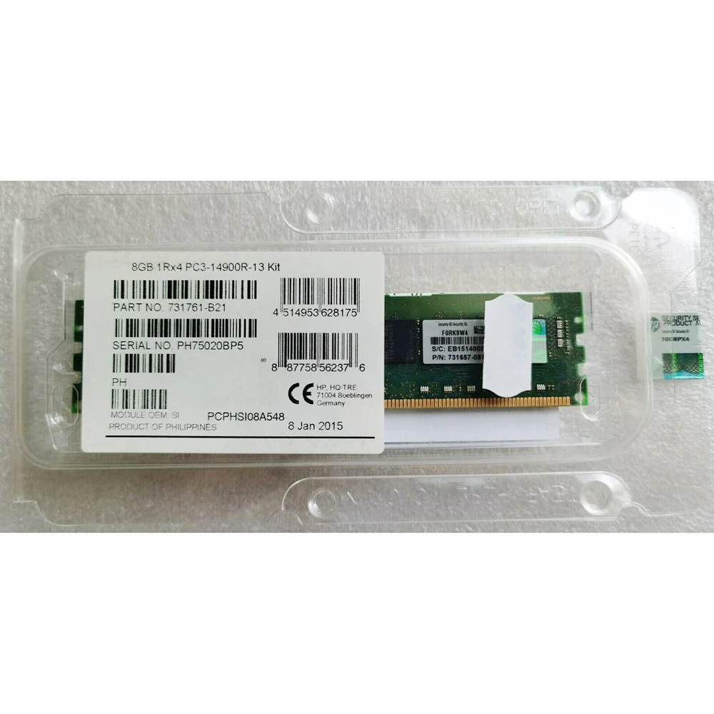 1PCS Server Memory 731761-B21 731657-081 735303-001 8GB DDR3 1866 1RX4 PC3-14900R 4 1PCS Server Memory 731761-B21 731657-081 735303-001 8GB DDR3 1866 1RX4 PC3-14900R - Image 2