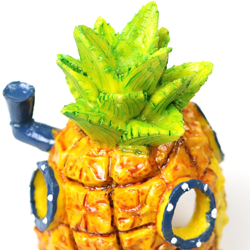 Underwater Comic Plants Pineapple House Fish Hiding Play Home Shrimp Nest Fish Tank Decor Aquarium Decoration