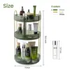 Rotating Makeup Organizer for Vanity Make Up Storage Box for Bathroom Counter Clear Cosmetic Toiletry Dresser Spinning Holder 3