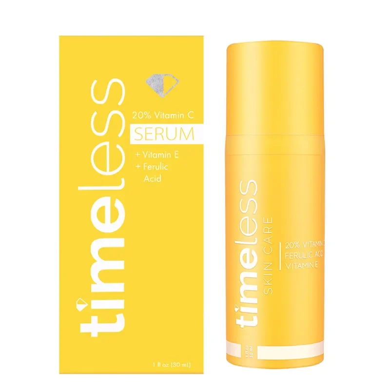 Timeless 20% VITAMIN C + E Ferulic Acid Serum Antioxidant Whitening Moisturizing  skin Skm Anti Wrinkle Brigin Care niacinamide 4