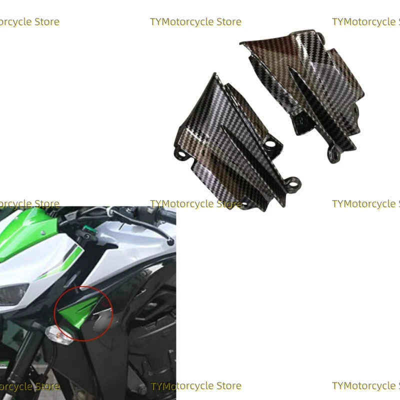 

Carbon fiber coating Front Air Intake Ram Insert Trim Panel Fairing Cowling Fit for Kawasaki Z1000 2014 2015 2016 2017 2018 2019