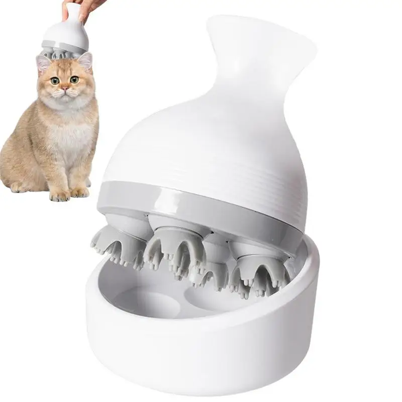 

Cat Massager For Indoor Cats Rechargeable Scalp Massage With Claws Cat Massagers IPX6 Waterproof Safe Pet Supplies For Dogs Cats