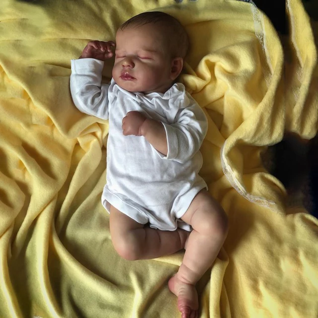 Muñeca Bebe Reborn Realista LouLou de 50 cm – Cuerpo de Tela y Vinilo de Silicona, Hecha a Mano - Image 6