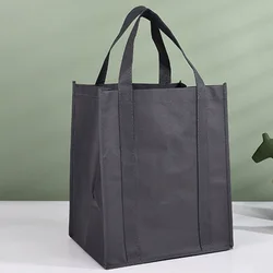 Eco - Friendly Foldable Tote Bag - Large Capacity Reusable Shopping and Travel Handbag - 38x32x25cm (Grey)