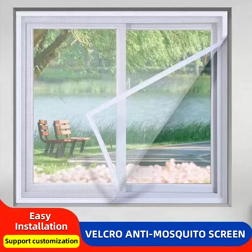 Window Screen Mosquito Net White Edge Mesh Sturdy Reusable Easy Clean Install Fiberglass Net Anti-mosquito