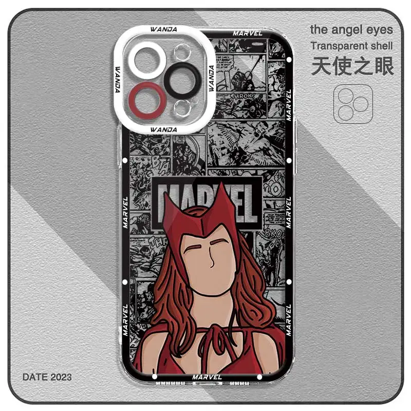 Marvel Loki Wanda Spider Man Clear Phone Case For Apple iPhone 15