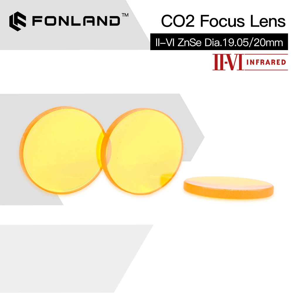 II-VI INFRAROUGE CO2 Laser Focus Lentille Dia.19.05mm 20mm FL 38.1/50.8/63.5/76.2/101.6mm Pour CO2 Laser Machine De Découpe Lentilles ZnSe