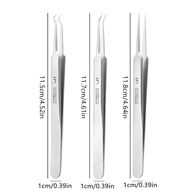 Cell Pimples Blackhead Clip With Lights Acne Needle Tweezers Comedone Acne Extractor Blemish Pimples Needle Removal Tool