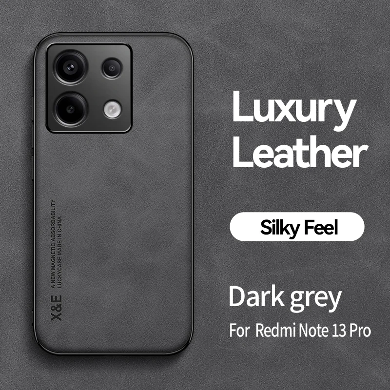 thumbnail image 1 of Sheepskin Leather Case For Xiaomi Redmi Note 13 Pro Plus 12S 12 Turbo 12 11 11T 10 9 Pro Plus 10S 9S 8 Shockproof Bumper Case, 1 of 5