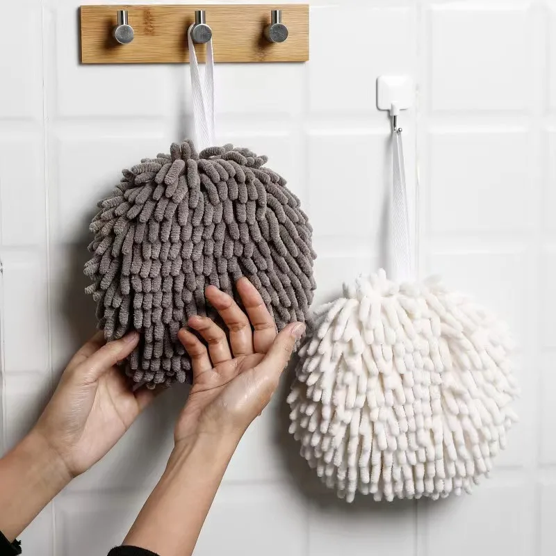 Hand Towels,Kitchen Bathroom Hand Towels with Hanging Loops,Quick Dry Hand  Bath Towel Hanging Absorbent Microfiber Hand Towels