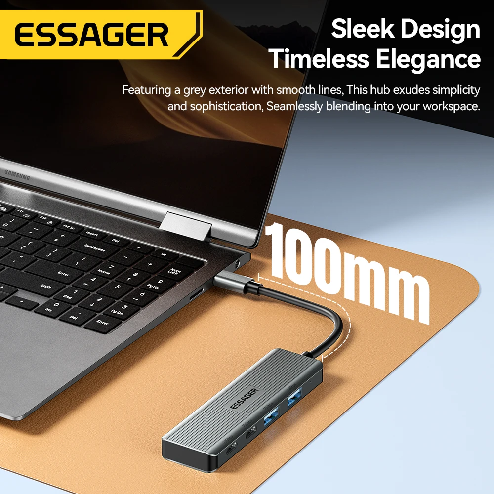 USB C Hub 4 Ports USB Type C to USB3.2 Gen2 Hub Splitter Adapter 10Gbps usb hub adapter usb hub converter for MacBook Pro Air iPad Pro Laptop Desktop PC
