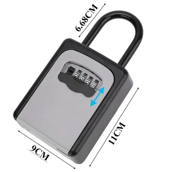 Secure External Password Storage Padlock Combination Lock Key Safe Key Box Lock box For Keys Lock Boxes key password box 1