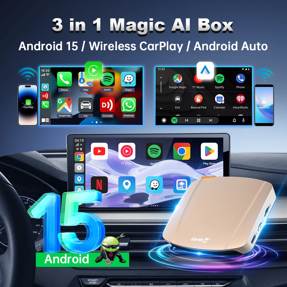 CarlinKit Tbox Ultra 8G 256G Wireless CarPlay Android Auto Android
