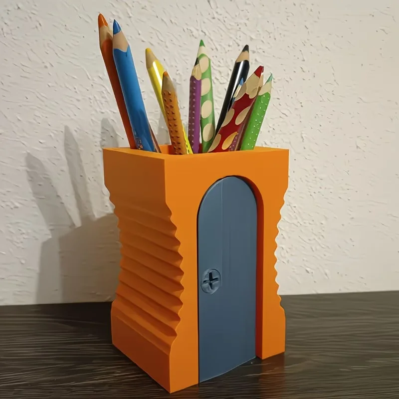 Organizzatore per affilacoliere, divertente porta penne e matite per insegnanti, pittori e artisti, unico e decorazione per l'ufficio - immagine 2