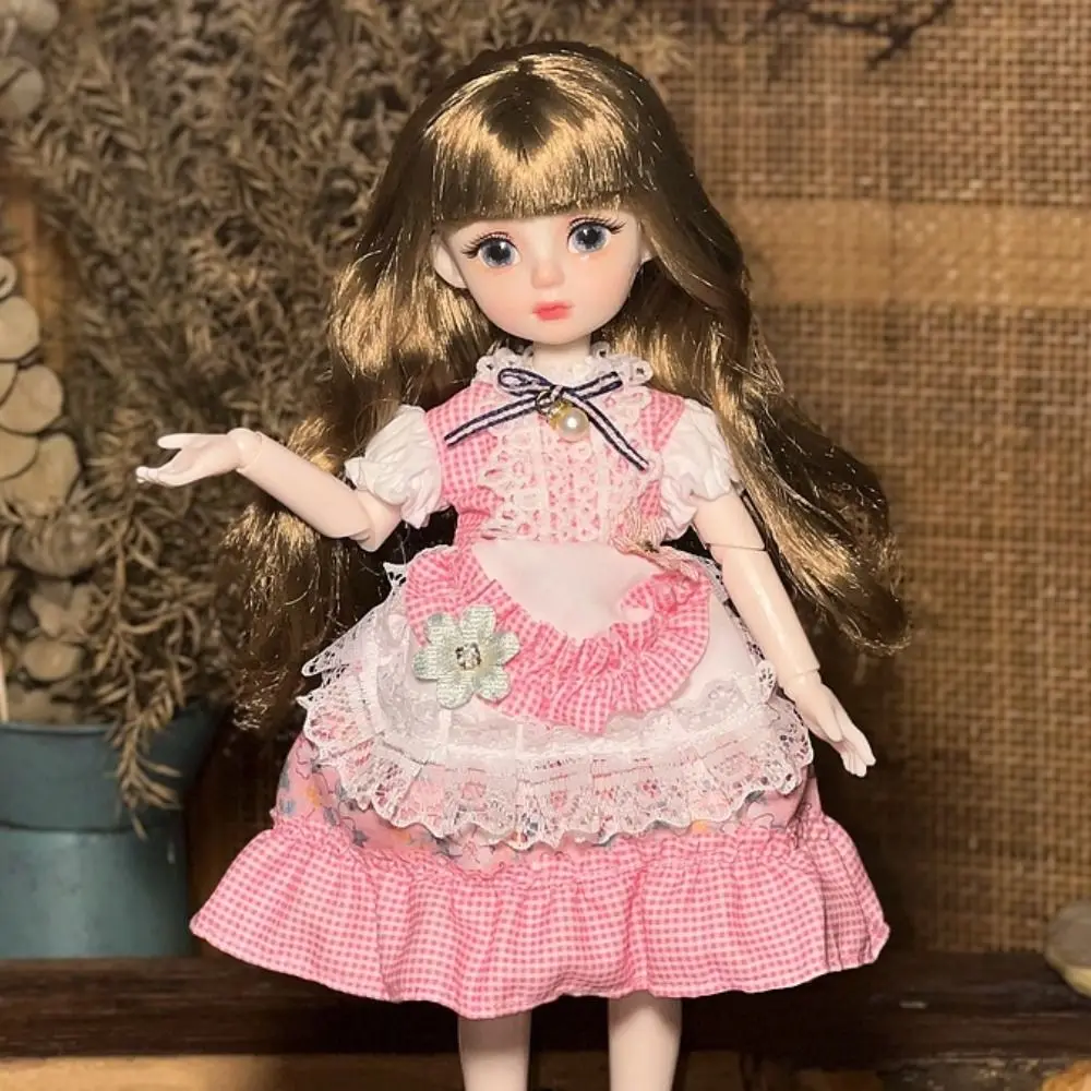1 Set 1/6 SD 30cm Bjd with Clothes Attractive Eyes Long Hair Princess Dress Up BJD Elegant Anime Princess Makeup Ball Joint