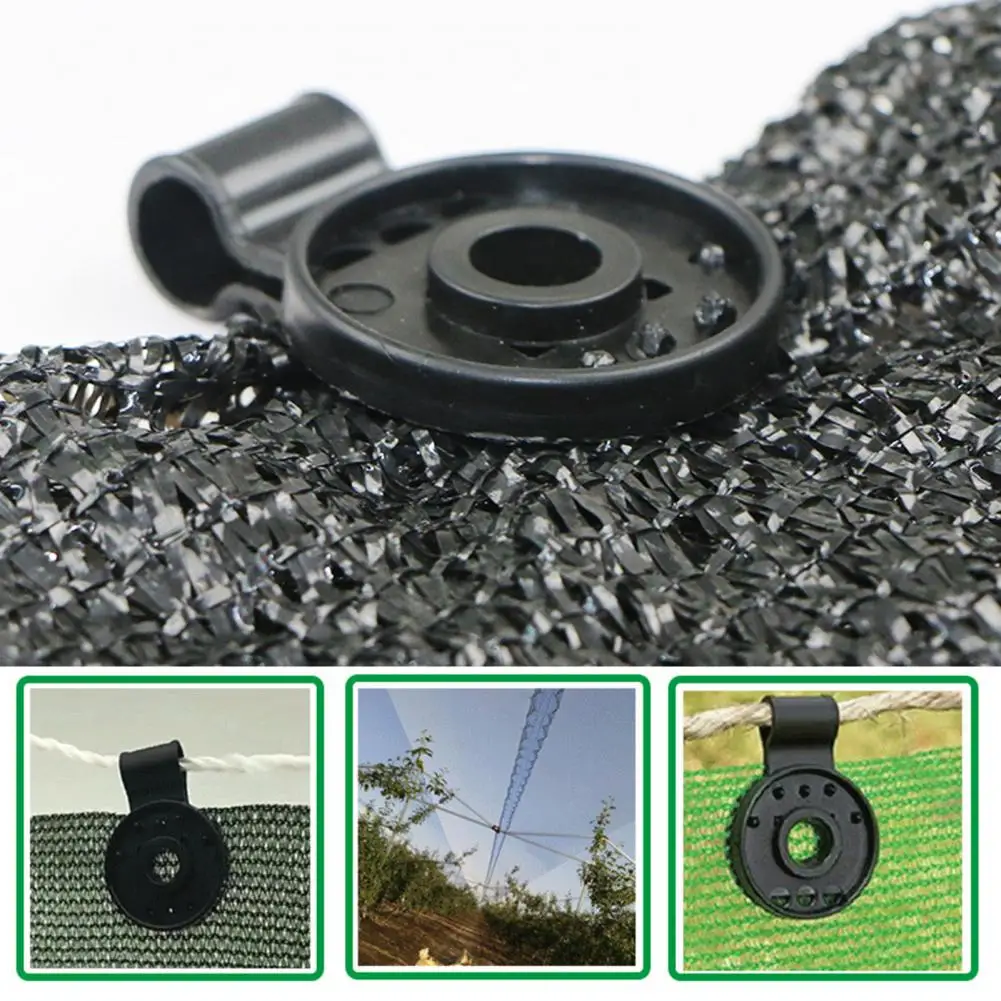 

1 Set Sun Shading Net Clip Plastic Grommet Fence Netting Installation Hook Durable Backyard Greenhouse Shade Cloth Fixing Clamp