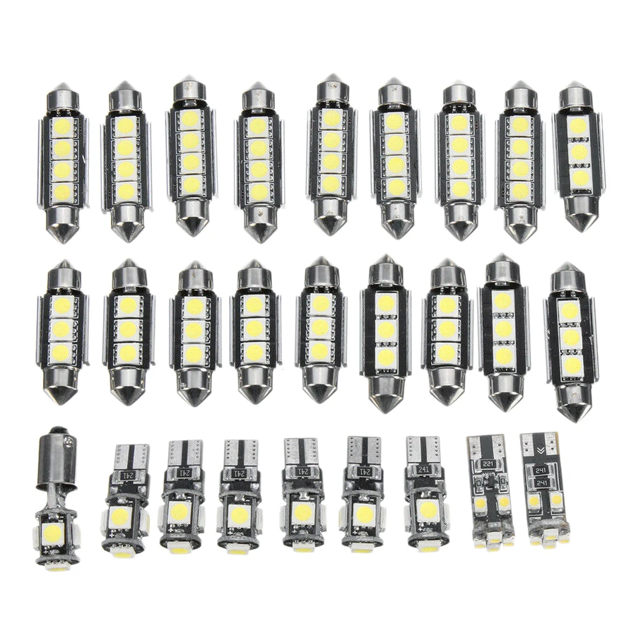 27Pcs In-Car Led Light Kit For Mercedes-Benz E-Class W211 2002-2008 car halogen light bulb