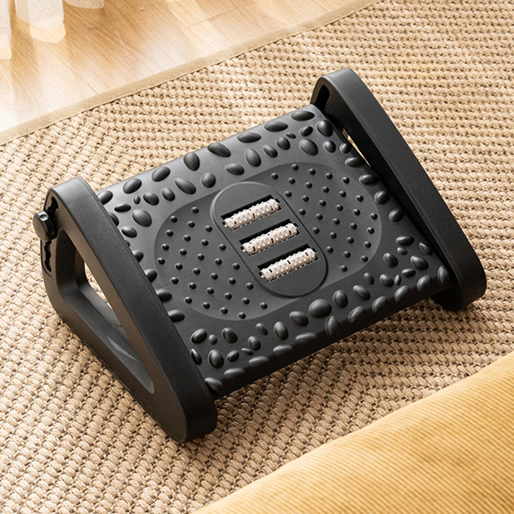 Under Desk Footrest Adjustable Height With Massage Surface Foot