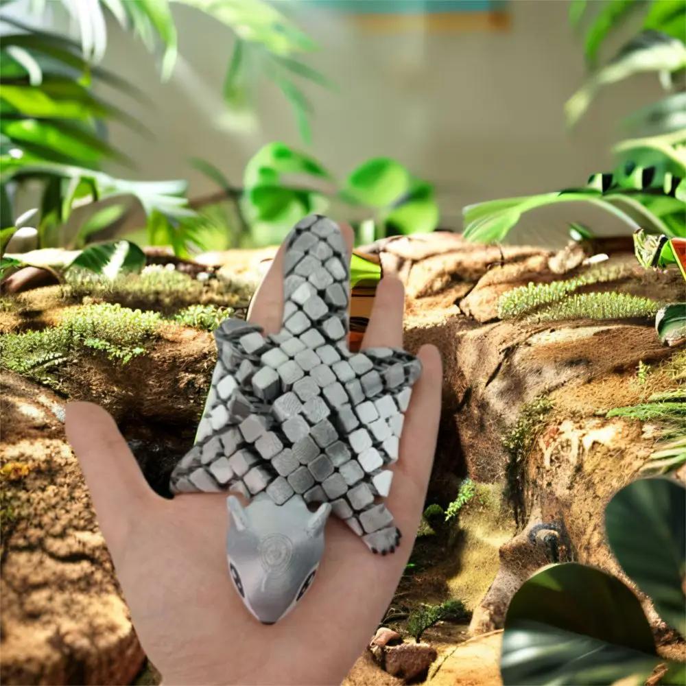 3D Printed Funny Flying Squirrel Toy with Movable Joints Creative Simulated Animal Model Adjustable Joints Cute