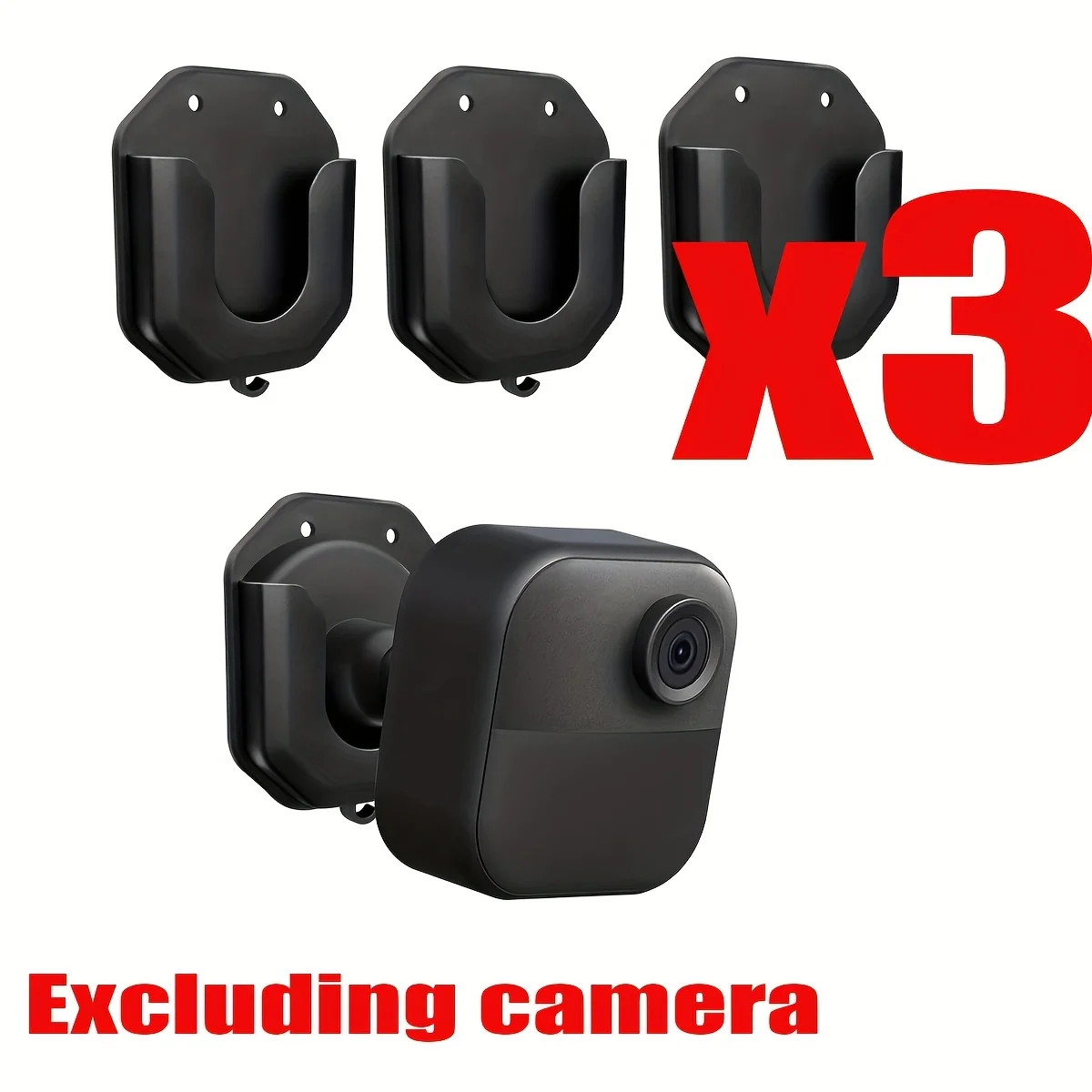 3 Pack Camera No Drill No Screws Wall Mount Bracket for Blink Mini /Mini 2 /Blink Outdoor 4 /Blink Indoor Camera