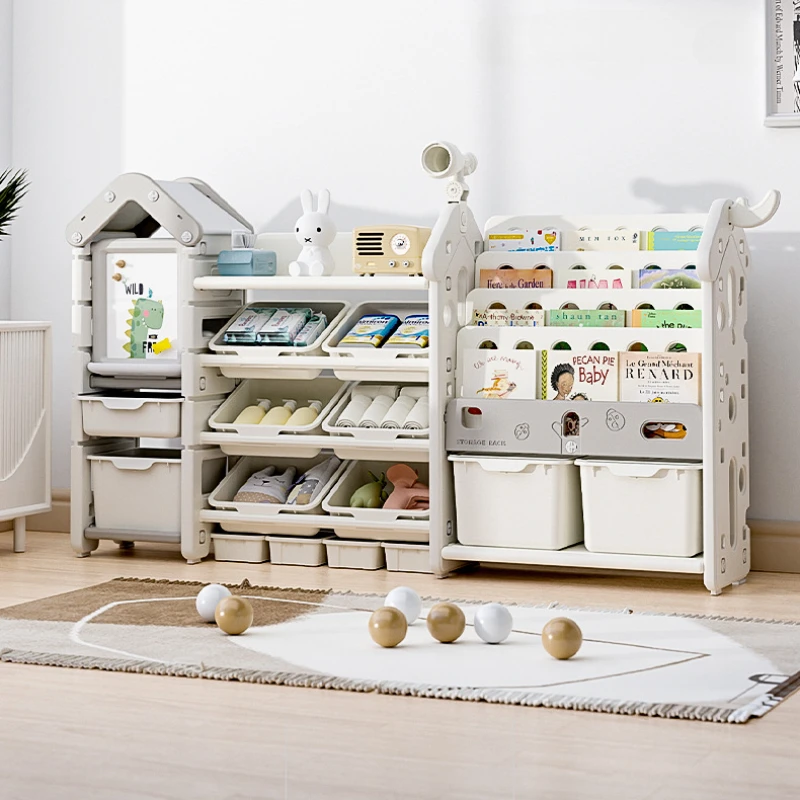 

Многоярусная игрушечная стойка 2 в 1, шкаф для хранения, книжная полка, пластиковый органайзер для хранения для детской игровой комнаты, стеллаж, стеллаж для детской комнаты