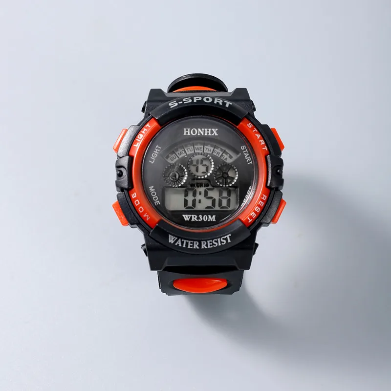 Waterproof LED Digital Sports Watch with Silicone Strap