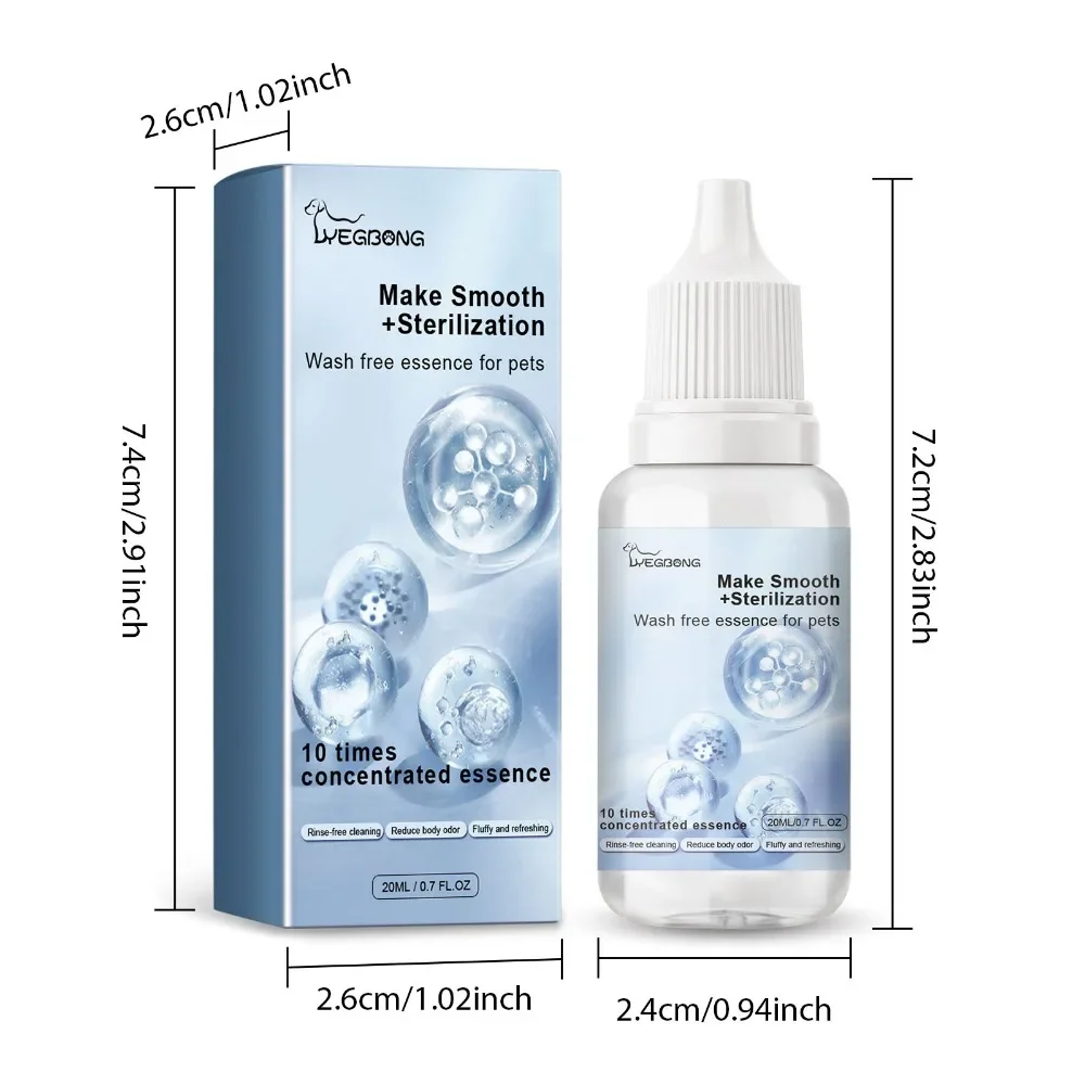 Yegbong Pet Leave-in Serum Water Free Deodorization for Cats and Dogs Clean and Supple Hair Retention Care