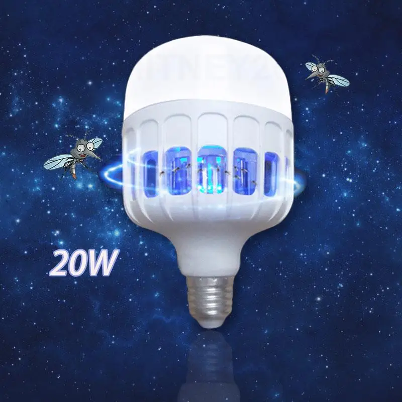 Ac 175V-220V 20W E27 Lampadine A Led Mosquito Killer Light 2 In 1 Trappola Per Zanzare Insetto Killer Bug Zapper Night Light