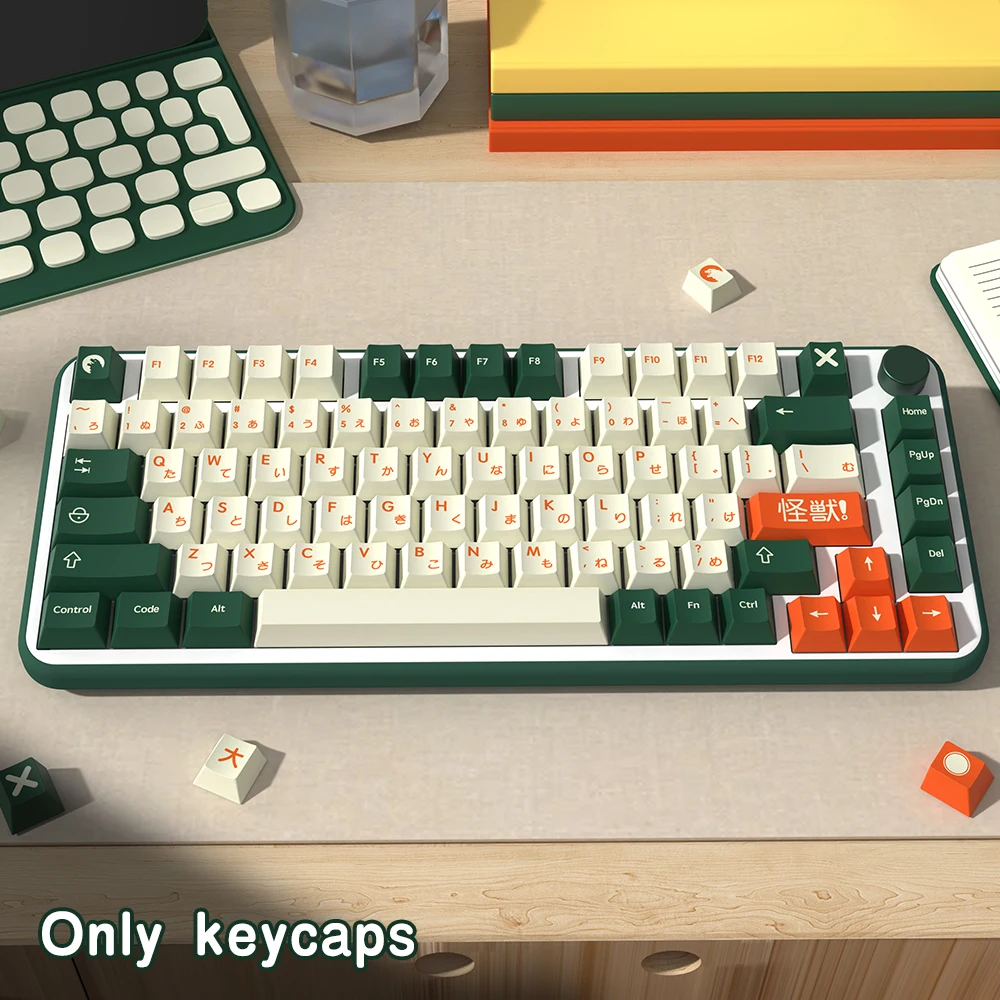 Monsters Cherry Profile Pbt Keycaps Teclado Mecânico Brasileiro Japonês Coreano Alemão Espanhol Francês Iso Enter 7u