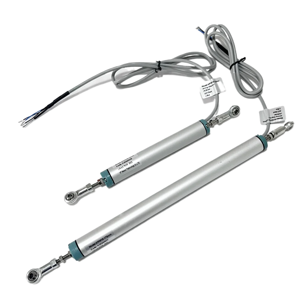 25 mm, 50 mm, 75 mm, 100 mm, 125 mm, 150 mm, 175 mm, 200 mm, 300 mm, Doppelgelenk-Linearsensor, linearer Positions-Reisesensor mit Augenstab KPM18 – Detail 2