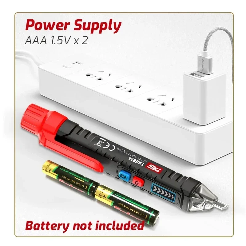 TASI Intelligente Non-contact Pen Alarm Ac Voltage Detector Meter Tester Pen Sensor Tester Testen Potlood TA11B