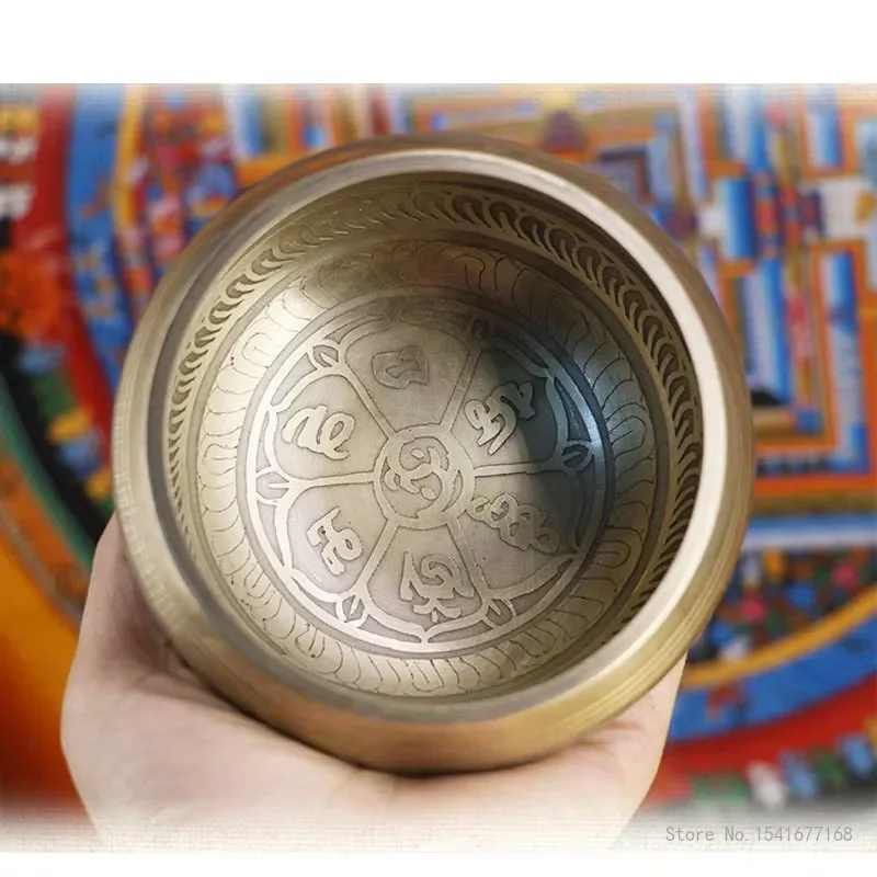 Creative Nepal Handmade Tibetan Singing Bowl Set, Decorative Wall-dishes, Resonance Healing Meditation, Chakra Singing Bowl