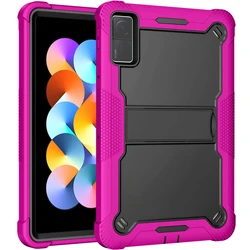 Shockproof Kids Tablet Stand Cover with Holder - PC+TPU Shell for Redmi Pad 10.61 inch (Rose Red)