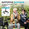 Adjustable Quad Cane Walking Stick for Seniors Adults Aluminum Walking Cane with 4-Pronged Base for Extra Balance & Stability 4