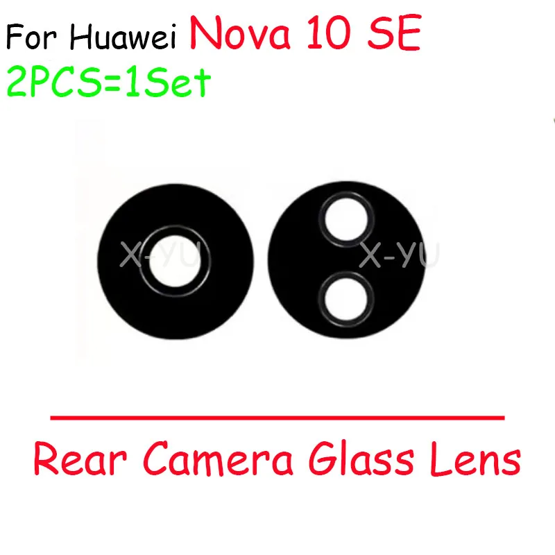 

1Set For Huawei Nova 10Z 10 SE 10SE Back Rear Camera Lens Glass Cover With Adhesive Sticker Repair Parts
